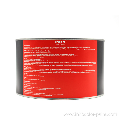 Quickcoat 2K high adhesion putty body filler for car automotive paint collision repair